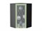 Шкаф верхний угловой остекленный Ницца Graphite, Дуб оливковый, 920 В*Ш*Г 920*600*600, фасад МДФ/Стекло  Дуб оливковый, корпус  Graphite ms2510VVT_44408