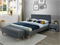 Кровать Signal AZURRO VELVET BLUVEL 14 (серый/дуб) 140/200 ms2601SIGHAL_AZURROV140SZD