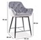 Барный стул Signal CHERRY H-2 VELVET (серый/черный) ms2601SIGHAL_CHERRYH2VCSZ