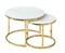 Комплект Signal MUSE II, 2 стола журнальных (эффект белого мрамора/золотой) ms2601SIGHAL_MUSEIIBMAZL