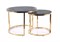 Комплект Signal MUSE II, 2 стола журнальных (эффект черного мрамора/золотой) ms2601SIGHAL_MUSEIICZMAZL