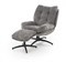 Комплект Halmar PESTO кресло + подставка для ног (серый/черный) ms2601SIGHAL_V-CH-PESTO-FOT-POPIELATY