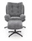 Комплект Halmar PESTO кресло + подставка для ног (серый/черный) ms2601SIGHAL_V-CH-PESTO-FOT-POPIELATY