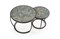 Комплект Halmar INES, 2 стола журнальных (зеленый мрамор/черный) ms2601SIGHAL_V-CH-INES-LAW-ZIELONY