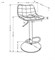 Стул барный Halmar H-120 (темно-серый/золотой) ms2601SIGHAL_V-CH-H/120-C.POPIEL