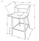 Стул барный Halmar H-114 (серый/ореховый) ms2601SIGHAL_V-CH-H/114-POPIELATY