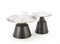 Комплект Halmar MAGNETA, 2 стола журнальных (белый мрамор/черный) ms2601SIGHAL_V-CH-MAGNETA-LAW