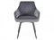 Стул кухонный Signal MARLO Velvet Bluvel 14 поворотный (серый/черный) ms2601SIGHAL_MARLOVCSZ