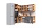 Кухня Рио NEW 1,8х2,0м (490) (исп.2) Компоновка №6 (Бетон светлый/Бетон темный, Дуб Крафт (Дуб вотан)) фасад ЛДСП 16 мм / Стекло pnnon26mf_08-241198 (415497)