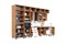 Кухня Рио NEW (металл) 3,8х1,2/1080м (490) Компоновка №7 (Шелковый камень, Дуб Крафт (Дуб вотан)) фасад ЛДСП 16 мм / Стекло pnnon26mf_08-243632 (419739)